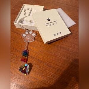 Pet Dog  Memorial Suncatcher 13” Hook Paw Heart Rainbow Colors Wording New/Box